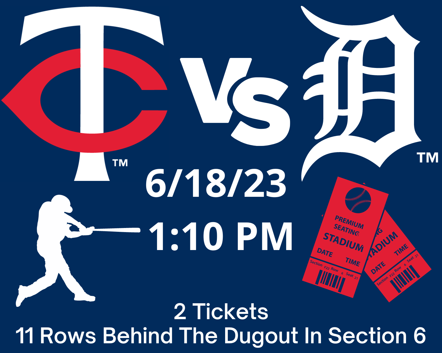 Twins Baseball Experience2 tickets EVOLVE's 45th Anniversary